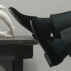 Magnanni 'Dorio' Smoking Loafer- Black Velvet Size 8.5 M